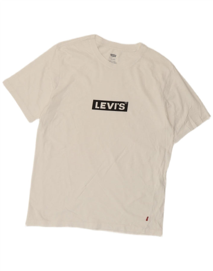 Levi's Mens Relaxed Fit Graphic T-Shirt Top Small White