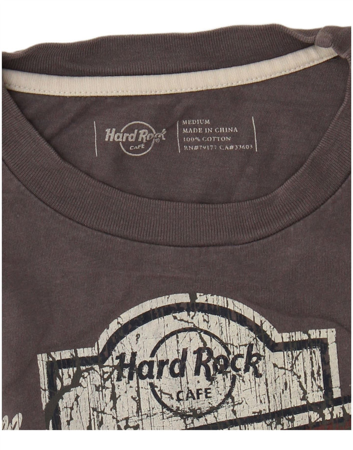 HARD ROCK CAFE Mens Punta Cana Graphic T-Shirt Top Medium Grey Cotton