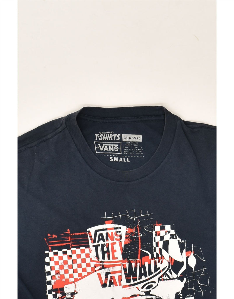 VANS Mens Graphic T-Shirt Top Small Navy Blue Cotton | Vintage Vans | Thrift | Second-Hand Vans | Used Clothing | Messina Hembry 