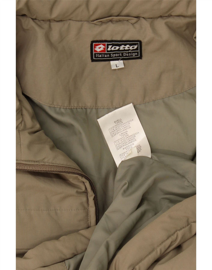 Lotto Mens Padded Jacket UK 40 Large Khaki Nylon