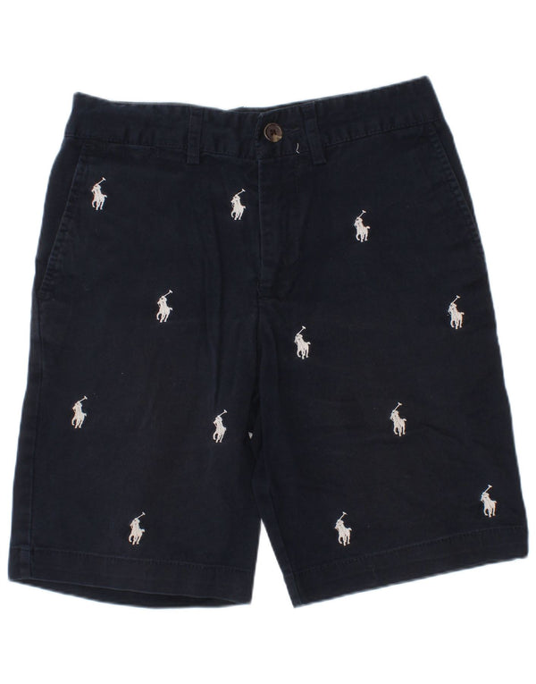Polo Ralph Lauren Boys Graphic Chino Shorts 7-8 Years W24  Navy Blue Cotton
