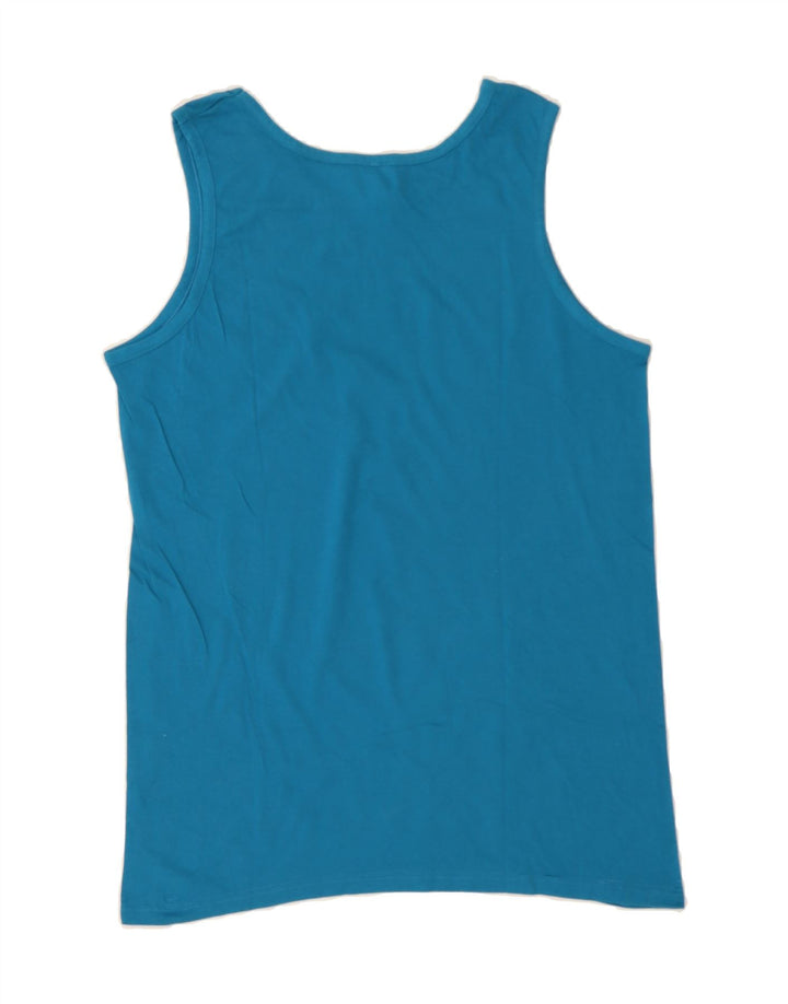 KAPPA Womens Vest Top UK 14 Large Blue Cotton Vintage Kappa and Second-Hand Kappa from Messina Hembry 