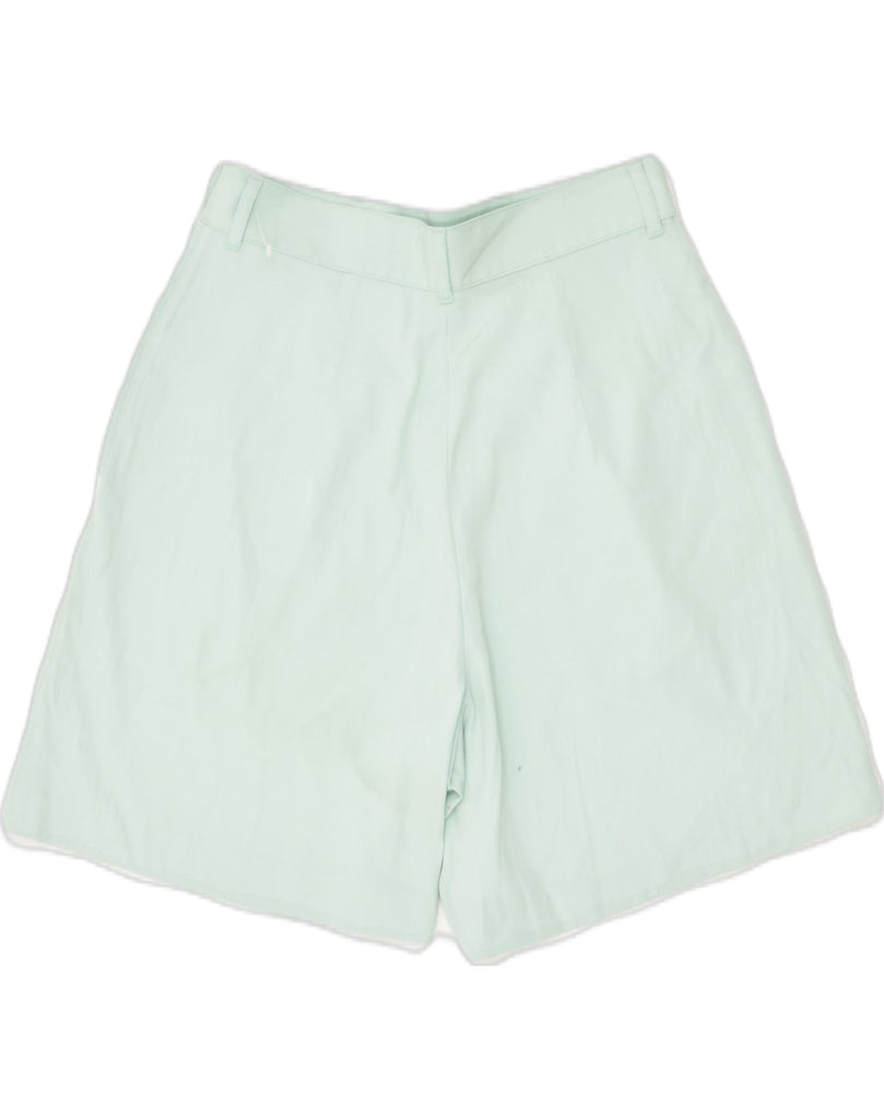 BENETTON Womens High Waist Casual Shorts IT 42 Medium W26 Green Polyester | Vintage Benetton | Thrift | Second-Hand Benetton | Used Clothing | Messina Hembry 