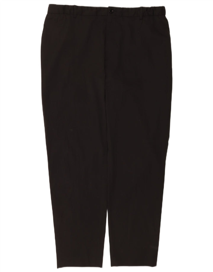 Calvin Klein Mens Tapered Chino Trousers W36 L30 Black Polyester