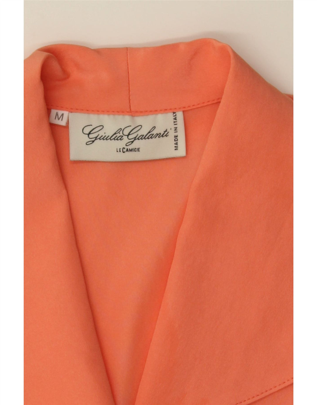 GIULIA GALANTI Womens Short Sleeve Shirt UK 14 Medium Orange Polyester Vintage Giulia Galanti and Second-Hand Giulia Galanti from Messina Hembry 