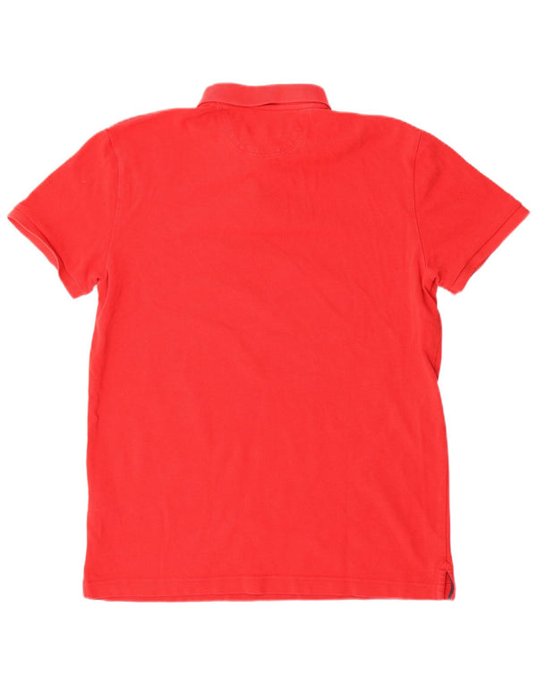Hackett Mens Classic Fit Polo Shirt Medium Red Cotton