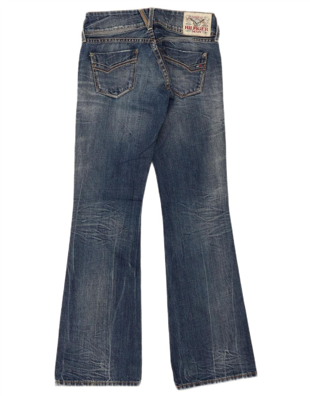 Tommy Hilfiger Womens Flared Jeans W26 L32 Navy Blue Cotton