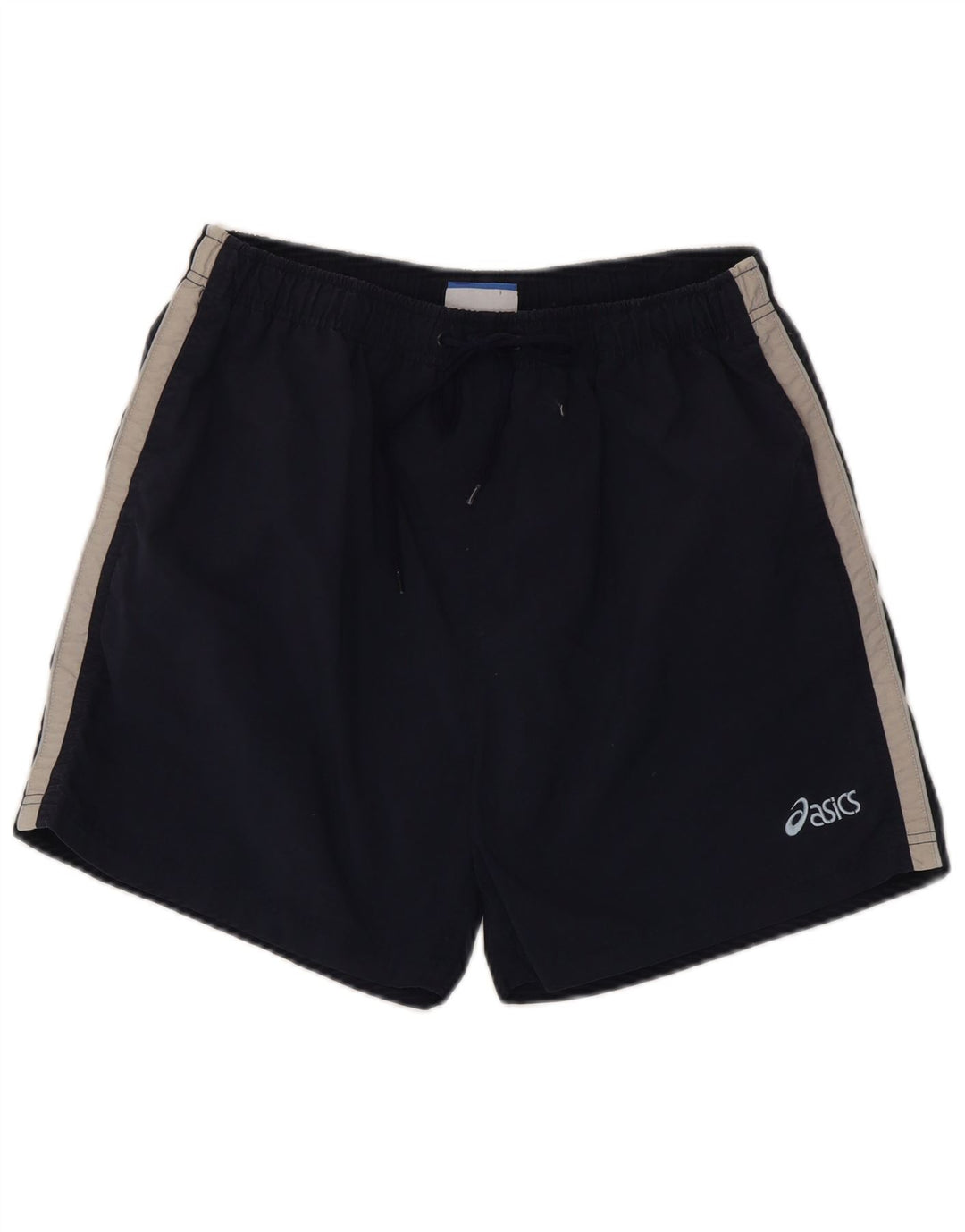 Asics Mens Sport Shorts Medium Navy Blue Colourblock Nylon