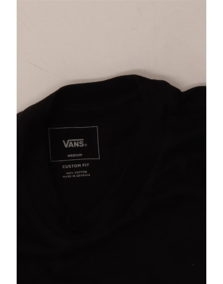 VANS Mens Custom Fit Graphic T-Shirt Top Medium Black Cotton Vintage Vans and Second-Hand Vans from Messina Hembry 