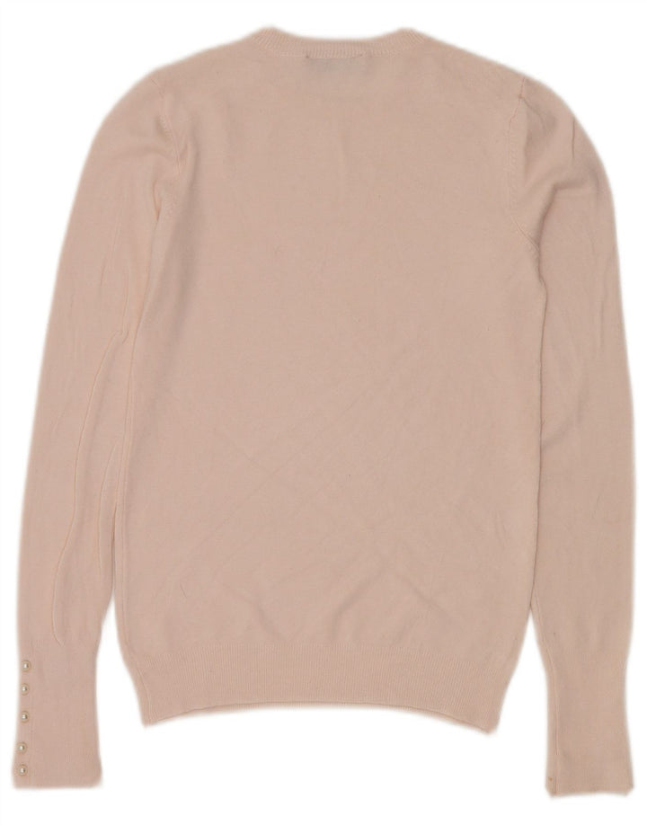Zara Womens Crew Neck Jumper Sweater UK 8 Small Pink