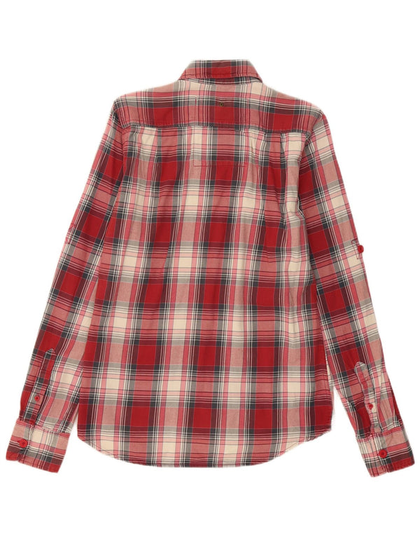 SUPERDRY Mens Flannel Shirt Medium Red Check