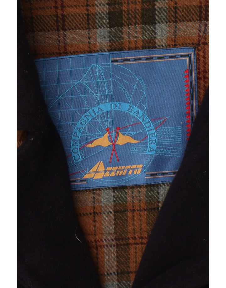 Azzurra Mens Duffle Coat UK 42 XL Navy Blue