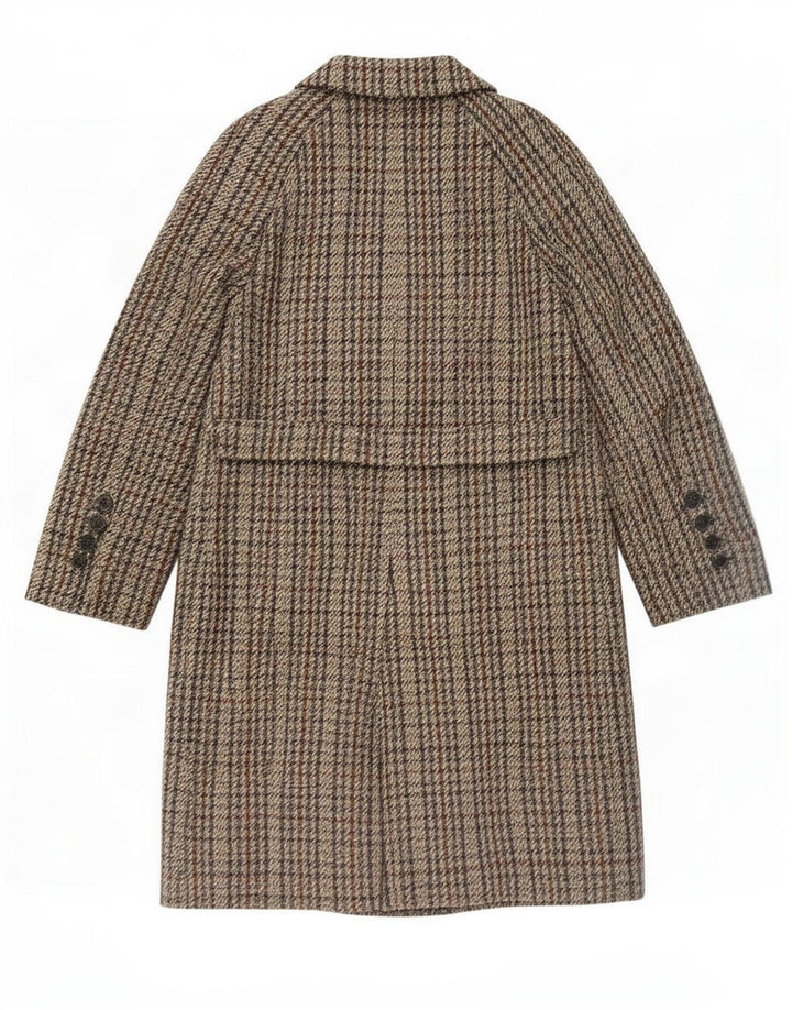 Venezia Mens Overcoat IT 44 XS Multicoloured Houndstooth Virgin Wool