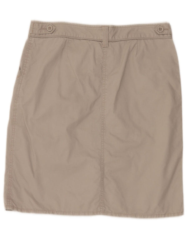 Marks & Spencer Womens Pencil Skirt UK 12 Medium W32  Beige Cotton