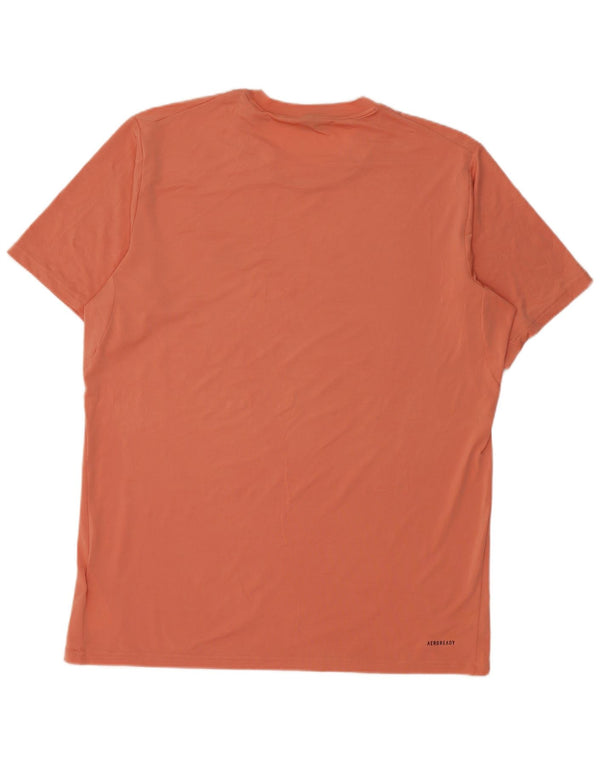 Adidas Mens Aeroready T-Shirt Top Large Pink Polyester