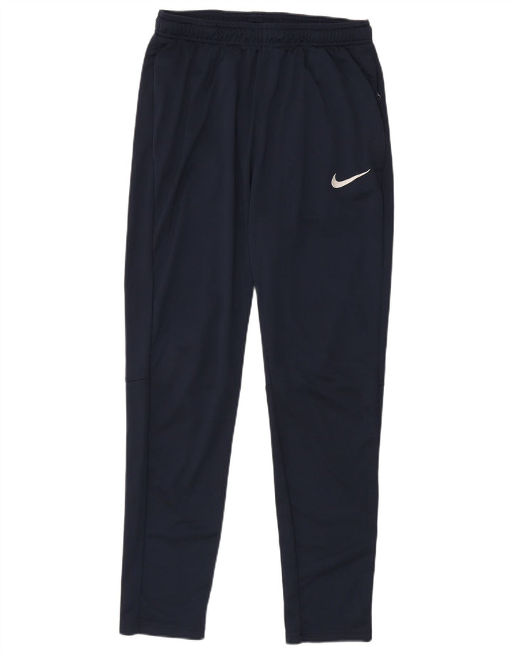 Nike Mens Dri Fit Tracksuit Trousers Large  Navy Blue Polyester