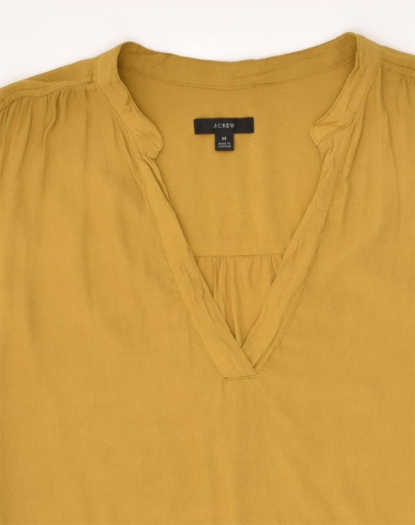 J. CREW Womens Short Sleeve Blouse Top UK 14 Medium Yellow Viscose | Vintage J. Crew | Thrift | Second-Hand J. Crew | Used Clothing | Messina Hembry 