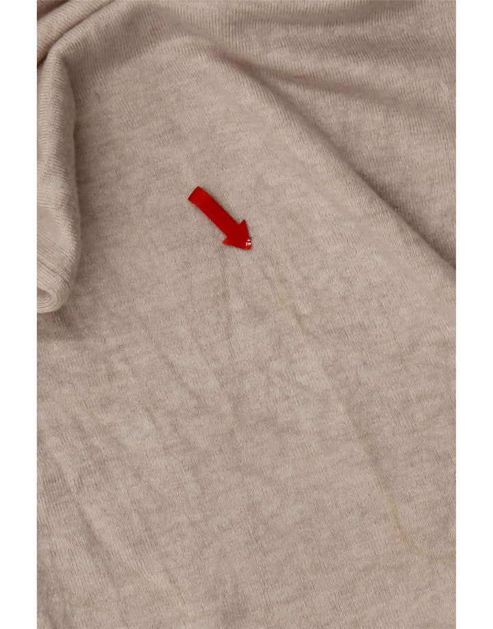 Zara Womens Cardigan Sweater UK 14 Large Beige Viscose