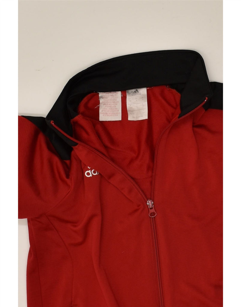 ADIDAS Boys Tracksuit Top Jacket 13-14 Years Red Polyester | Vintage Adidas | Thrift | Second-Hand Adidas | Used Clothing | Messina Hembry 