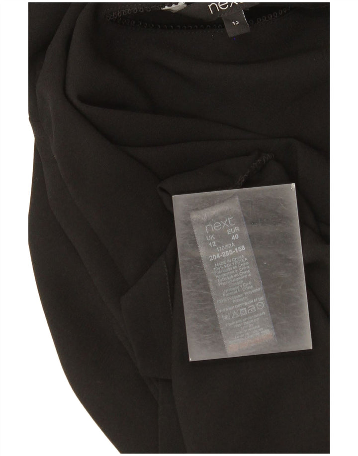 Next Womens Off Shoulder Dress UK 12 Medium Black Polyester