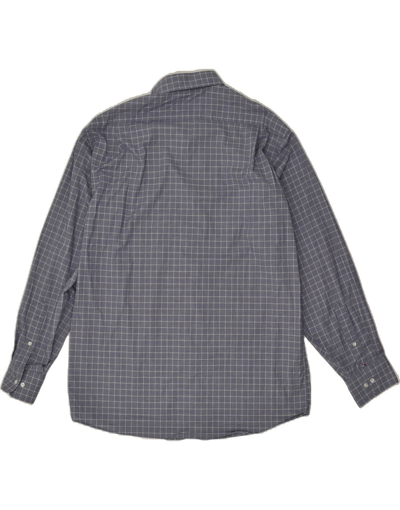 TOMMY HILFIGER Mens Regular Fit Shirt Size 16 1/2 Large Grey Check Cotton | Vintage Tommy Hilfiger | Thrift | Second-Hand Tommy Hilfiger | Used Clothing | Messina Hembry 