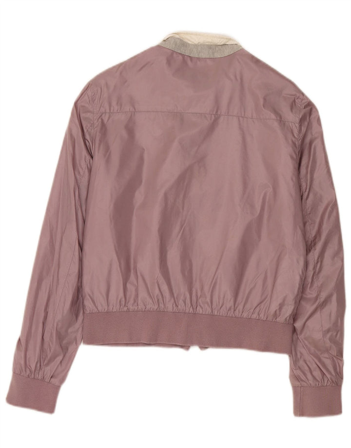 Fay Womens Bomber Jacket UK 14 Large Purple Colourblock Polyamide