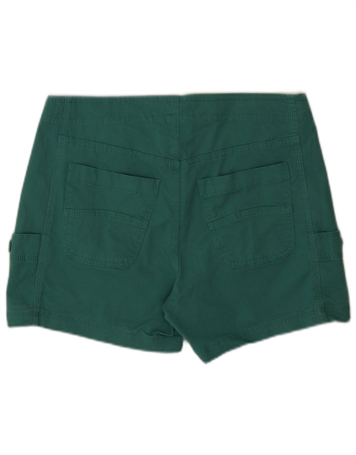 Weird Fish Womens Cargo Shorts UK 10 Small W34  Green Cotton