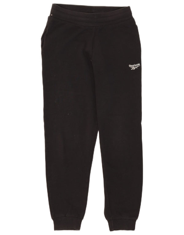 Reebok Womens Tracksuit Trousers Joggers UK 8/10 Small Black Cotton