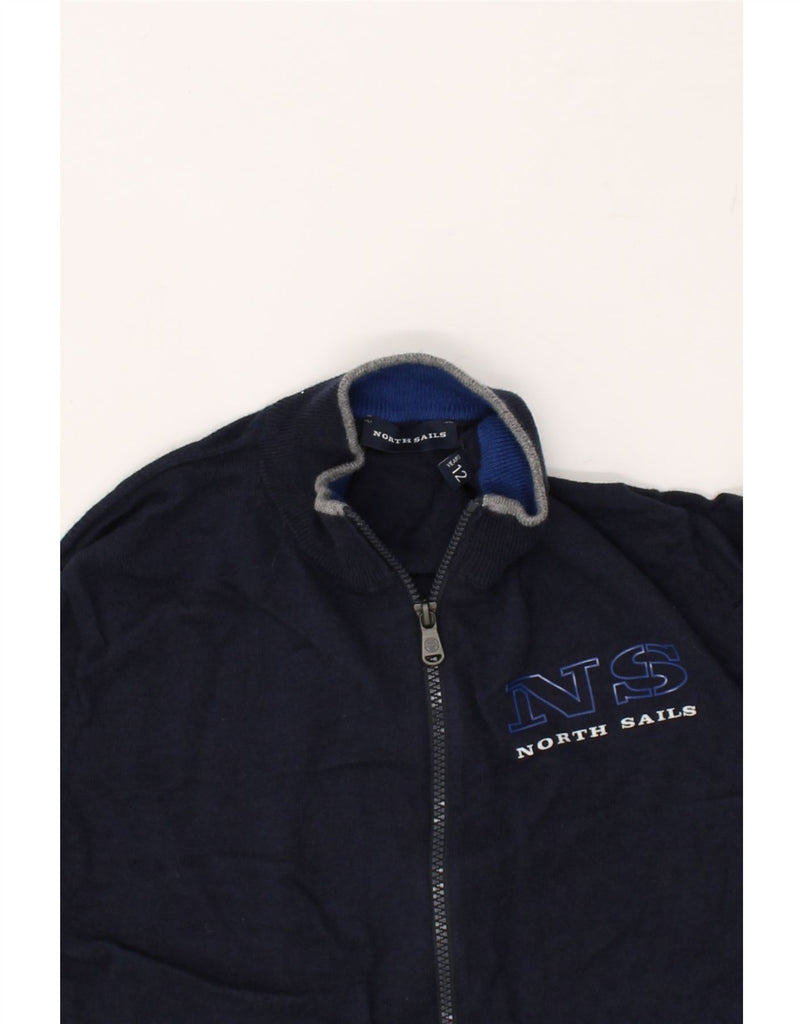 NORTH SAILS Boys Cardigan Sweater 11-12 Years Navy Blue Cotton | Vintage North Sails | Thrift | Second-Hand North Sails | Used Clothing | Messina Hembry 