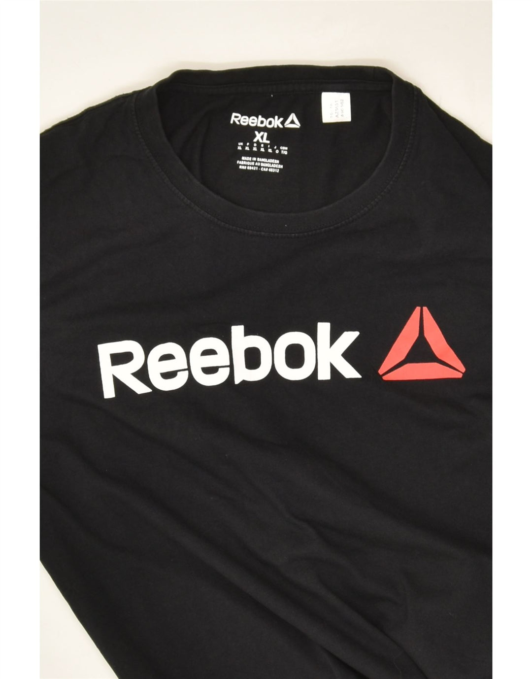 REEBOK Womens Graphic T-Shirt Top UK 18 XL Black Cotton | Vintage Reebok | Thrift | Second-Hand Reebok | Used Clothing | Messina Hembry 