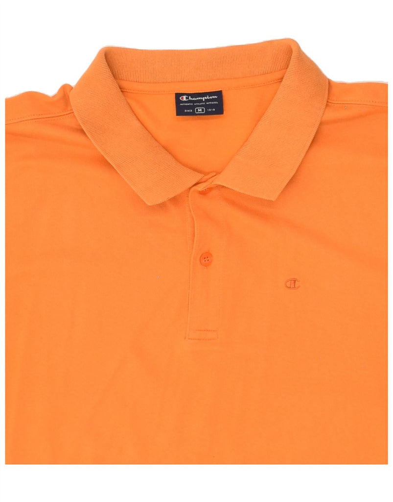 CHAMPION Mens Polo Shirt Medium Orange Cotton | Vintage Champion | Thrift | Second-Hand Champion | Used Clothing | Messina Hembry 