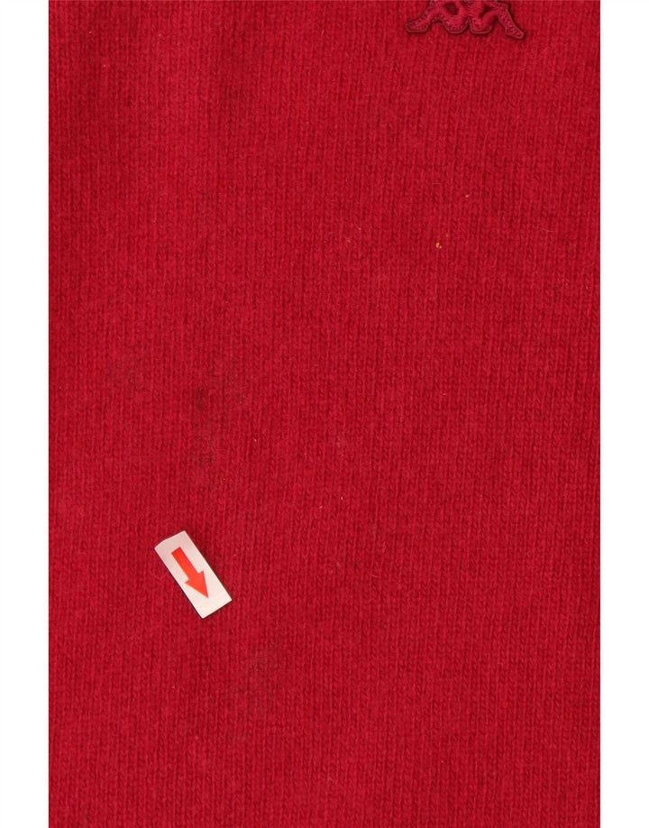 Kappa Mens Boat Neck Jumper Sweater Large Red Lambswool