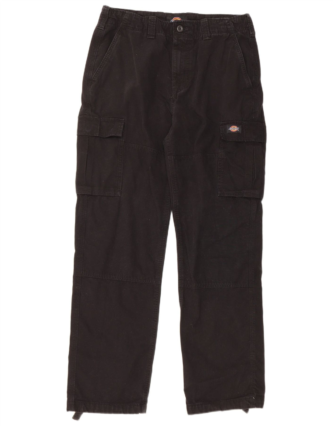 Dickies Mens Straight Cargo Trousers W30 L30 Black Cotton