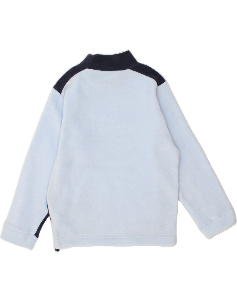 CHAMPION Boys Graphic Fleece Jumper 9-10 Years Blue Colourblock Polyester | Vintage Champion | Thrift | Second-Hand Champion | Used Clothing | Messina Hembry 