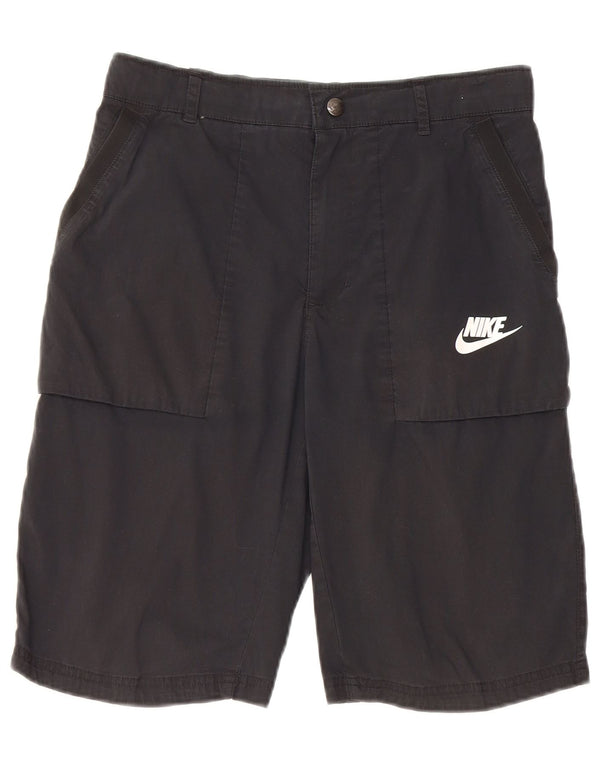 Nike Girls Standard Fit Chino Shorts 13-14 Years XL W28  Black Cotton