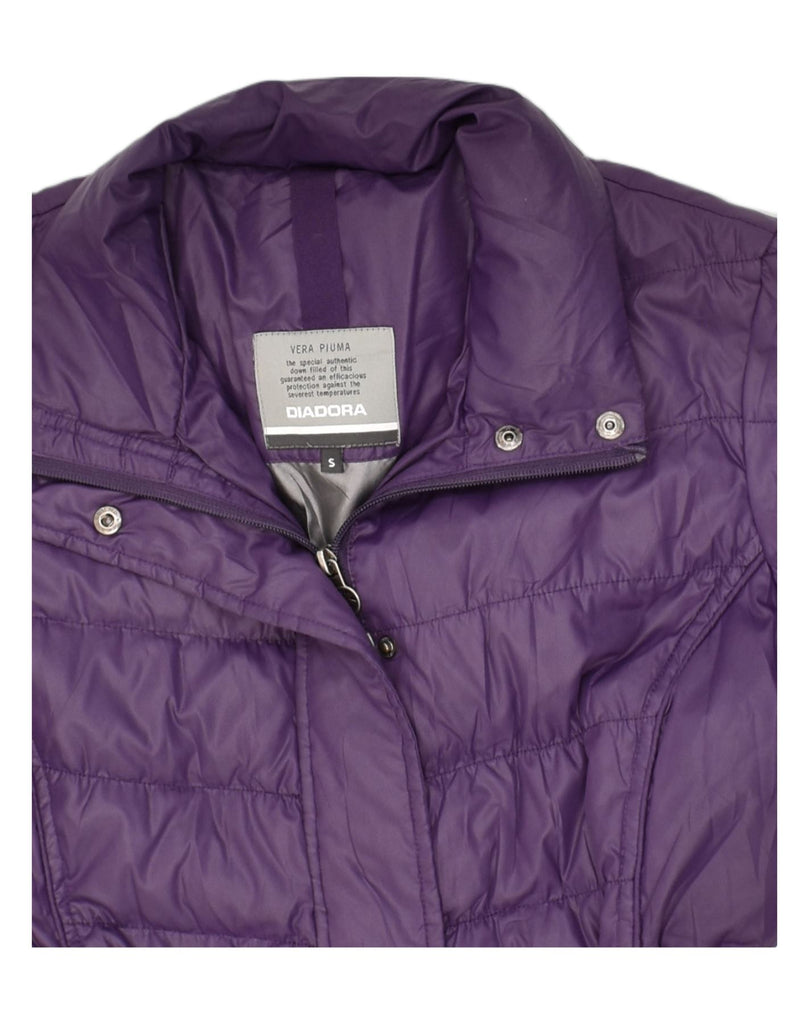 DIADORA Womens Padded Jacket UK 10 Small Purple Polyester | Vintage Diadora | Thrift | Second-Hand Diadora | Used Clothing | Messina Hembry 