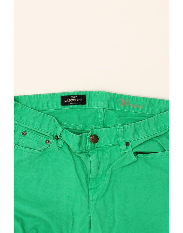 J. CREW Womens Matchstick Slim Jeans W30 L30 Green Cotton Vintage J. Crew and Second-Hand J. Crew from Messina Hembry 