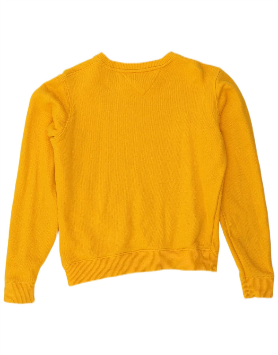 TOMMY HILFIGER Womens Oversized Sweatshirt Jumper UK 10 Small Yellow