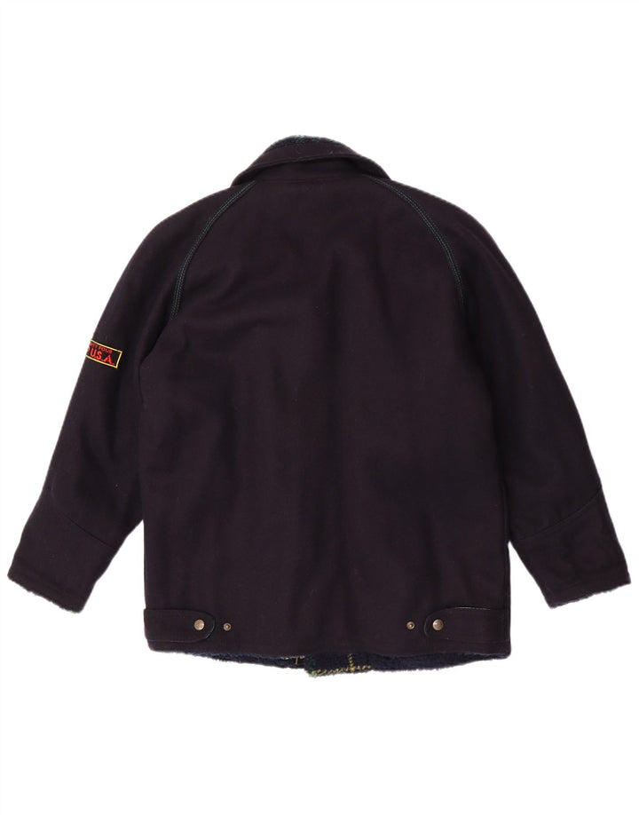 POP 84 Womens 3/4 Sleeve Oversized Utility Jacket EU 36 Small Navy Blue