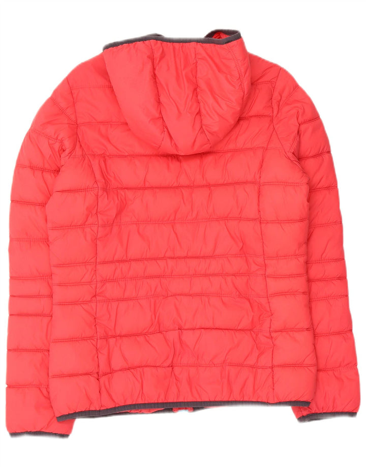 Brugi Womens Hooded Padded Jacket UK 14 Medium  Red Polyamide