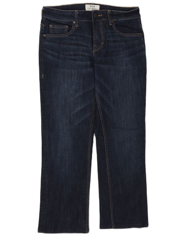 Mustang Womens Straight Jeans W30 L27 Navy Blue Cotton