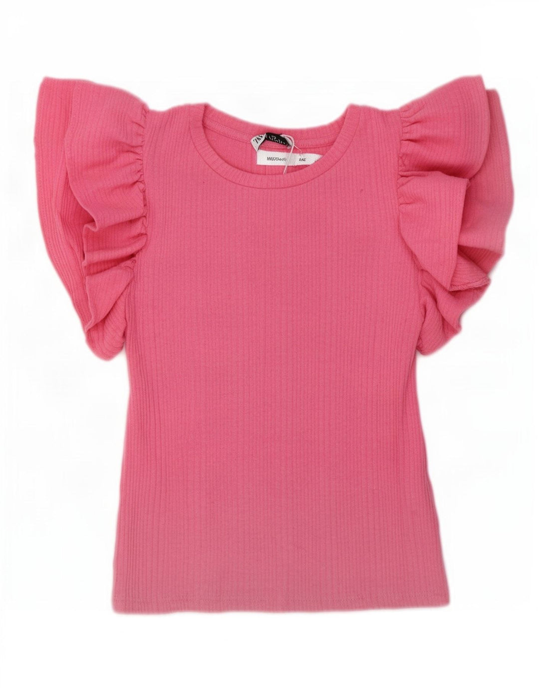 Zara Womens Blouse Top UK 10 Small Pink Polyester