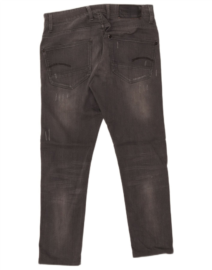 G-Star Mens Revend Slim Jeans W32 L27 Grey Cotton