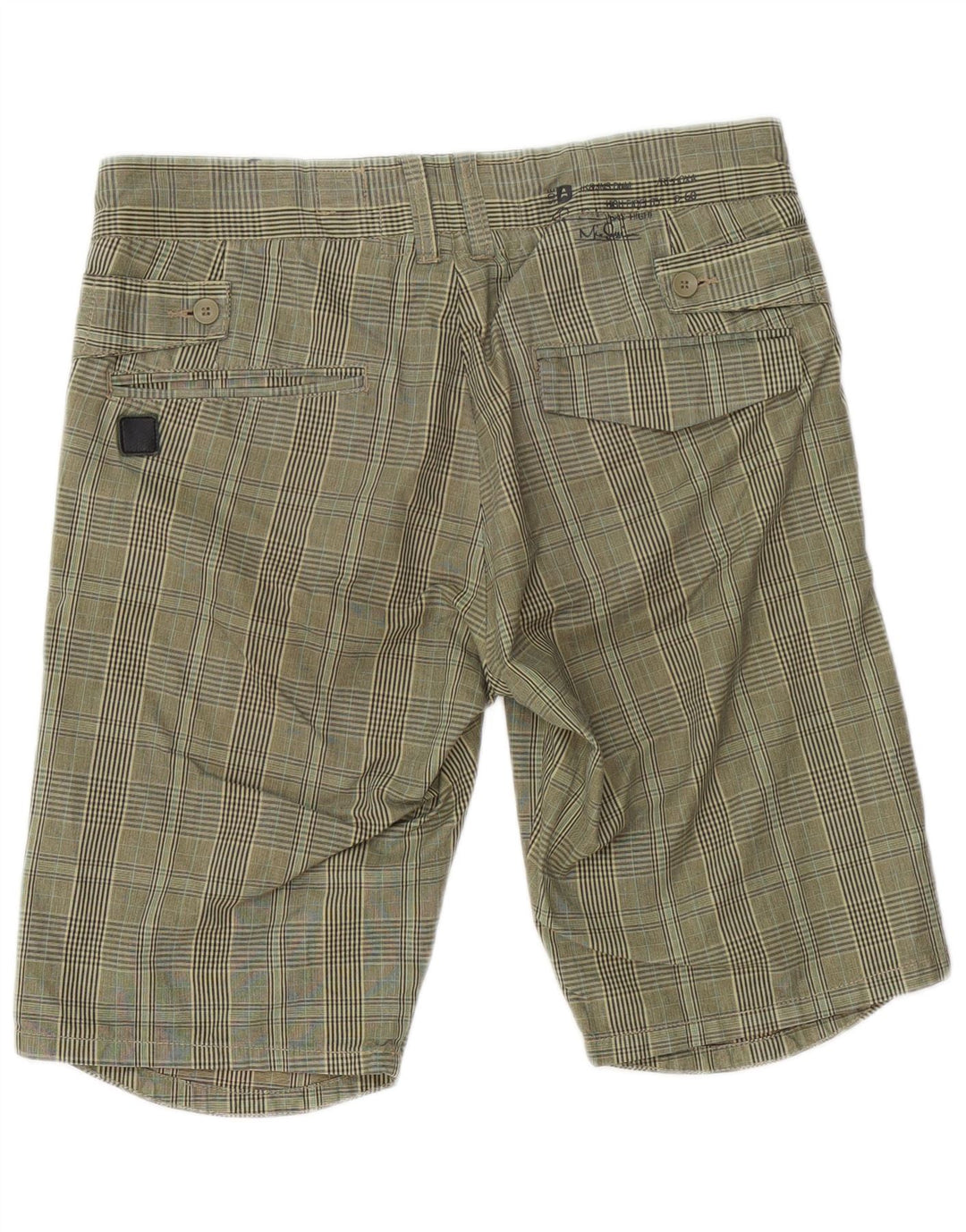 Jack & Jones Mens Chino Shorts Medium W32  Khaki Check Cotton