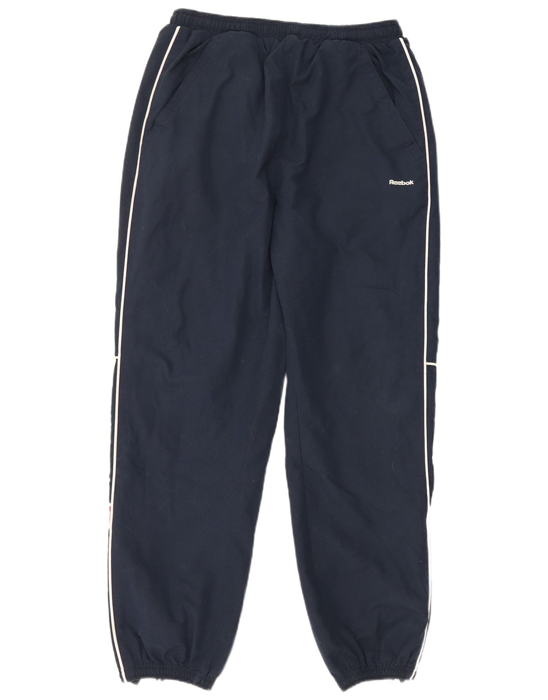 Reebok Mens Graphic Tracksuit Trousers Joggers Medium Navy Blue Polyester