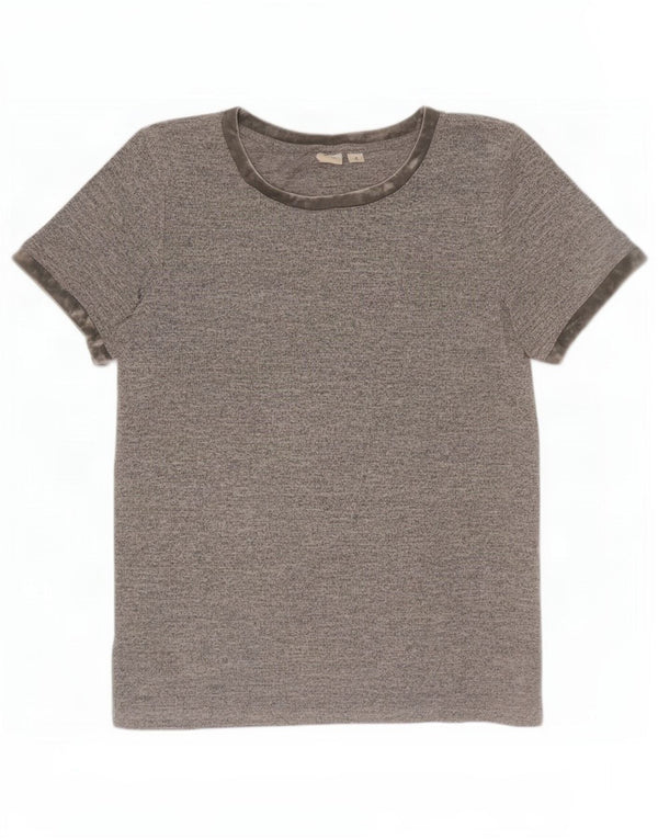 Gap Womens T-Shirt Top UK 14 Medium Grey Polyester