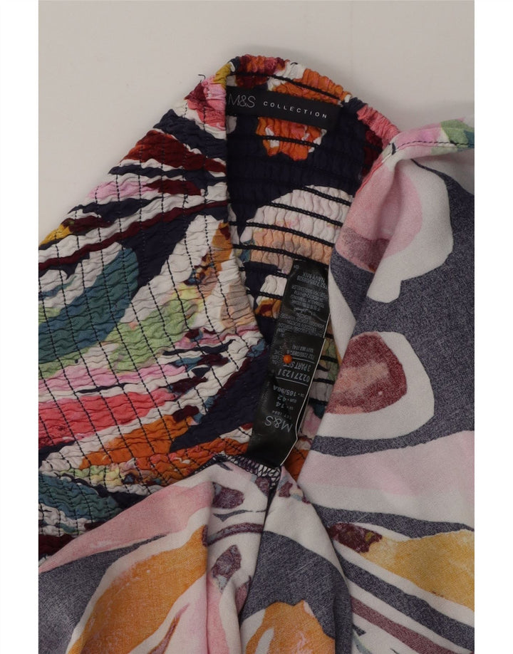 MARKS & SPENCER Womens Strapless Dress UK 14 Medium Multicoloured Floral