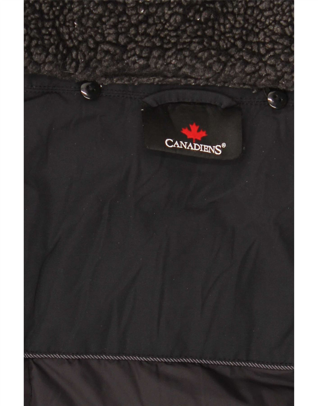 Canadiens Mens Hooded Padded Jacket IT 48 Medium Black Cotton