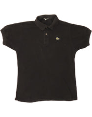 LACOSTE Mens Polo Shirt Size 6 XL Black Cotton