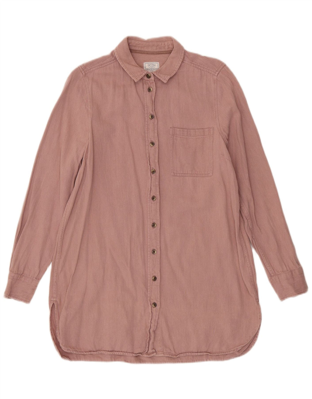 Fat Face Womens Long Sleeve Shirt UK 10 Small Pink Linen